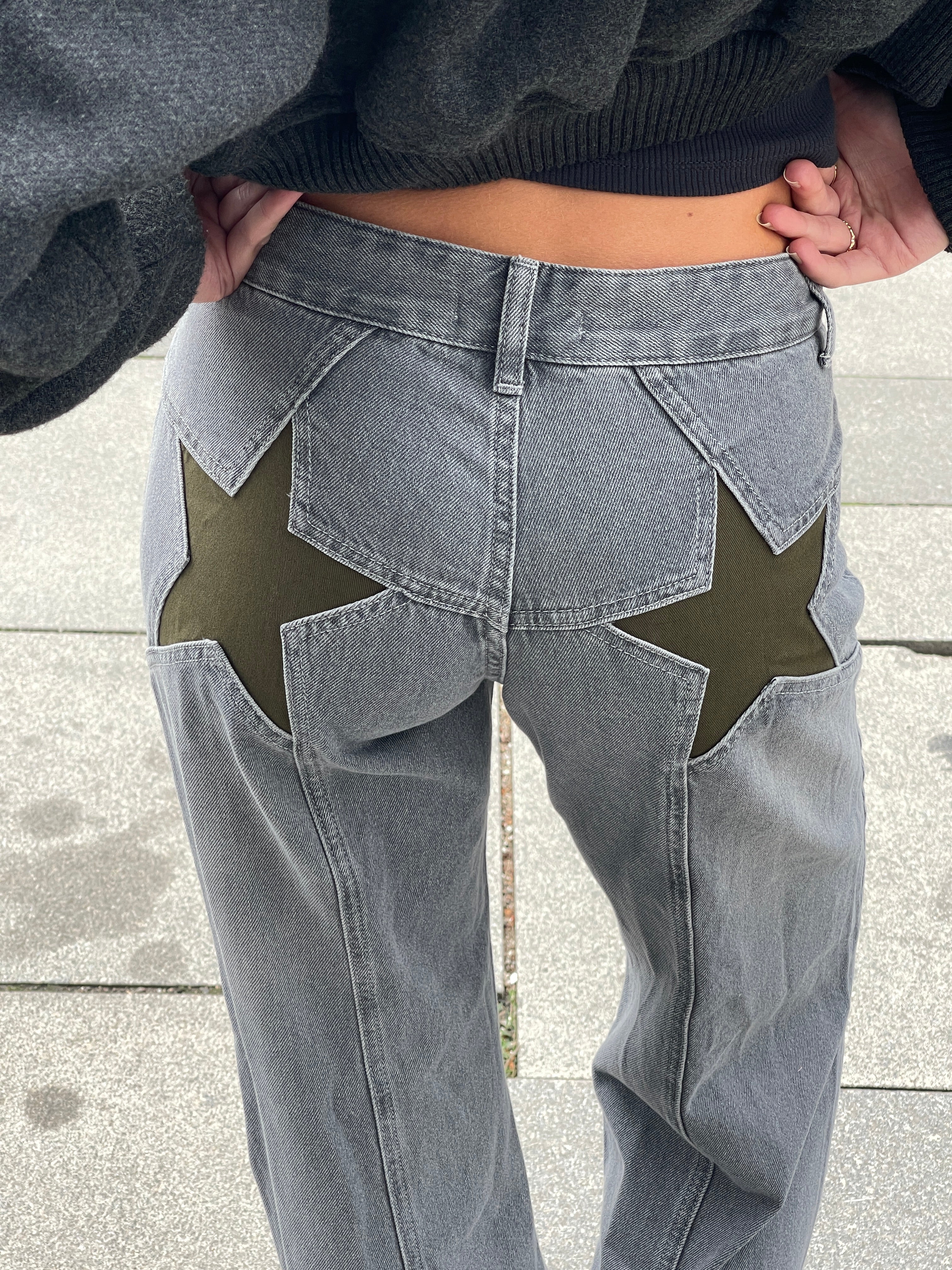 Camilla Star Jeans - Jeans oversize con stelle